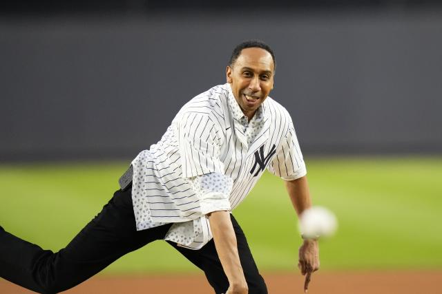 Stephen A. Smith blasts his own first pitch at Yankee Stadium: 'I was  disgusted with myself' - Yahoo Sports